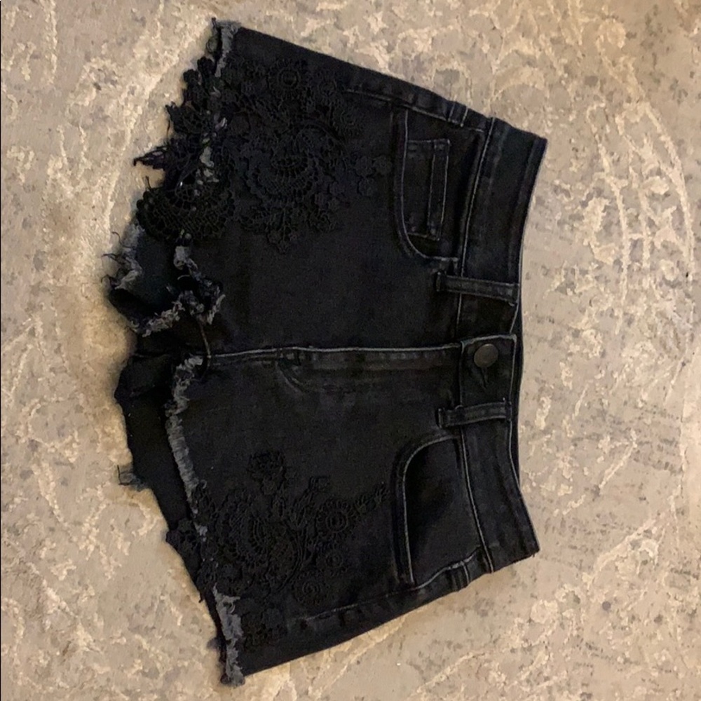 American egal Black Jean shorts